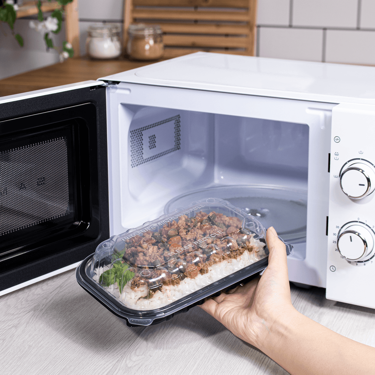 Karat 9" x 6" Premium PP Hinged Container — 150 ct — product photo 4