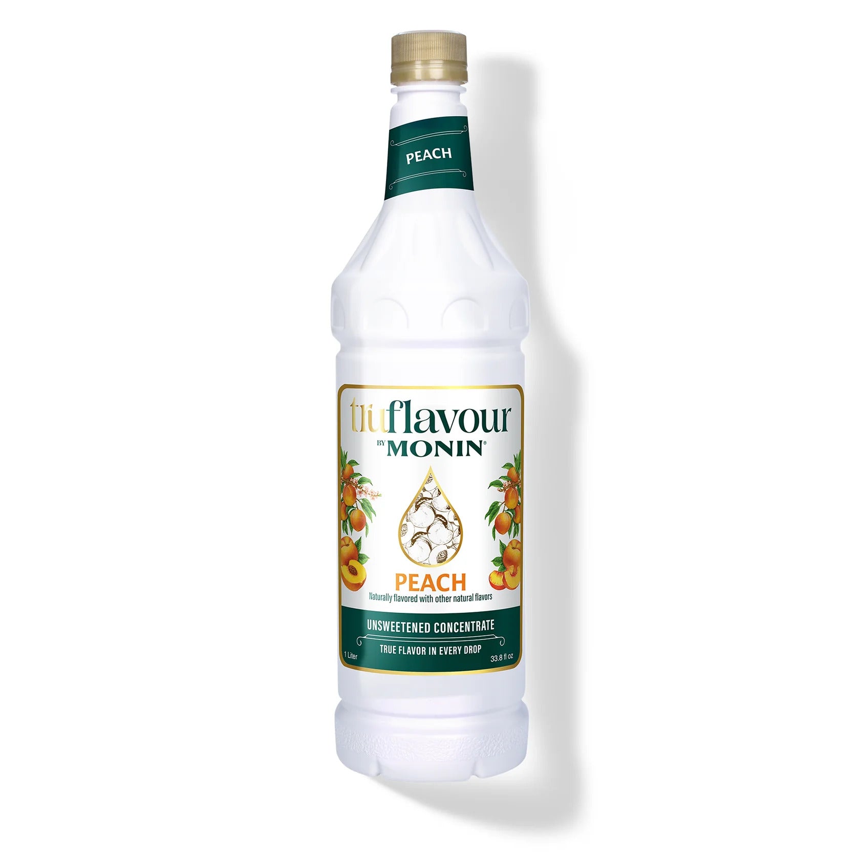 Monin TruFlavour Unsweetened Peach Concentrate — Bottle (1.0 L)