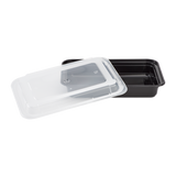 28oz Meal Prep Container - Microwavable Rectangular Food Containers & Lids - Black - 150 ct-To-Go Packaging-Karat-Restaurant Supply Drop