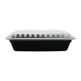 28oz Meal Prep Container - Microwavable Rectangular Food Containers & Lids - Black - 150 ct-To-Go Packaging-Karat-Restaurant Supply Drop