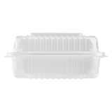 7''x7'' Hinged Containers - Medium Clamshell Takeout Boxes - Karat PP Plastic - 250 count-Karat