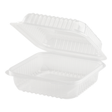 7''x7'' Hinged Containers - Medium Clamshell Takeout Boxes - Karat PP Plastic - 250 count-To-Go Packaging-Karat-Restaurant Supply Drop