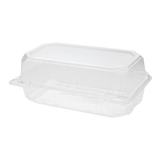 9x5 Hinged Containers - Half Clamshell Takeout Boxes - Karat PET Plastic - 250 ct-To-Go Packaging-Karat-Restaurant Supply Drop