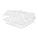9''x9'' Hinged Takeout Boxes- Extra Large Clamshell Containers - Karat PET Plastic - 200 ct-To-Go Packaging-Karat-Restaurant Supply Drop