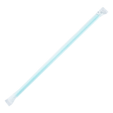 Aqua Plastic Straws - 9'' Giant Straws (8mm) Wrapped in paper - Aqua - 2,500 count-Straws & Stirrers-Karat-Restaurant Supply Drop