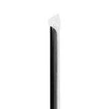 Black Cut Straws - 9" Giant Straws (8mm) Poly Wrapped Diagonally Cut - Black - 2,500 count-Straws & Stirrers-Karat-Restaurant Supply Drop