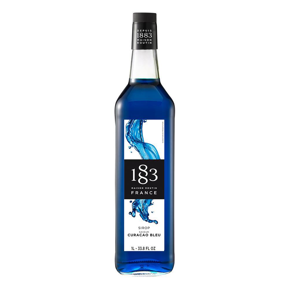 Blue Curacao Syrup 1883 Maison Routin - 1 Liter Bottle-Syrups-1883 Maison Routin-Restaurant Supply Drop