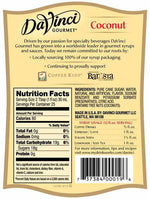 Coconut DaVinci Syrup Bottle - 750mL-Syrups-DaVinci Gourmet-Restaurant Supply Drop