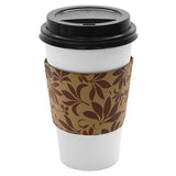 Coffee Sleeves - Traditional Cup Jackets - Fleur Brown - 1,000 ct-Cup Accessories-Karat-Restaurant Supply Drop