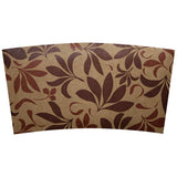Coffee Sleeves - Traditional Cup Jackets - Fleur Brown - 1,000 ct-Cup Accessories-Karat-Restaurant Supply Drop