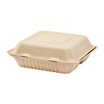 Extra Large Biodegradable 3 Compartment Takeout Box - Karat Earth 9x9 Bagasse Compostable Container- 200 ct-To-Go Packaging-Karat-Restaurant Supply Drop