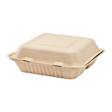 Extra Large Biodegradable 3 Compartment Takeout Box - Karat Earth 9x9 Bagasse Compostable Container- 200 ct-To-Go Packaging-Karat-Restaurant Supply Drop