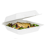 Extra Large Compostable Food Container - Karat Earth 9x9 Bagasse Containers - 200 ct-To-Go Packaging-Karat-Restaurant Supply Drop