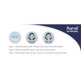 Face Mask with Elastic Ear Loops, 3-Ply - 50 Bulk Face Masks-Janitorial & Sanitation-Karat-Restaurant Supply Drop