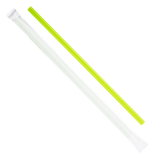 Green PLA Straws - Karat Earth 8.75" Giant PLA Straws (7mm) Paper Wrapped - Green - 2,500 ct-Straws & Stirrers-Karat-Restaurant Supply Drop