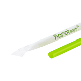 Green PLA Straws - Karat Earth 8.75" Giant PLA Straws (7mm) Paper Wrapped - Green - 2,500 ct-Straws & Stirrers-Karat-Restaurant Supply Drop