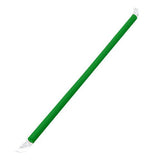 Green Plastic Straws - 9'' Giant Straws (8mm) Wrapped in Paper - Green - 2,500 count-Straws & Stirrers-Karat-Restaurant Supply Drop