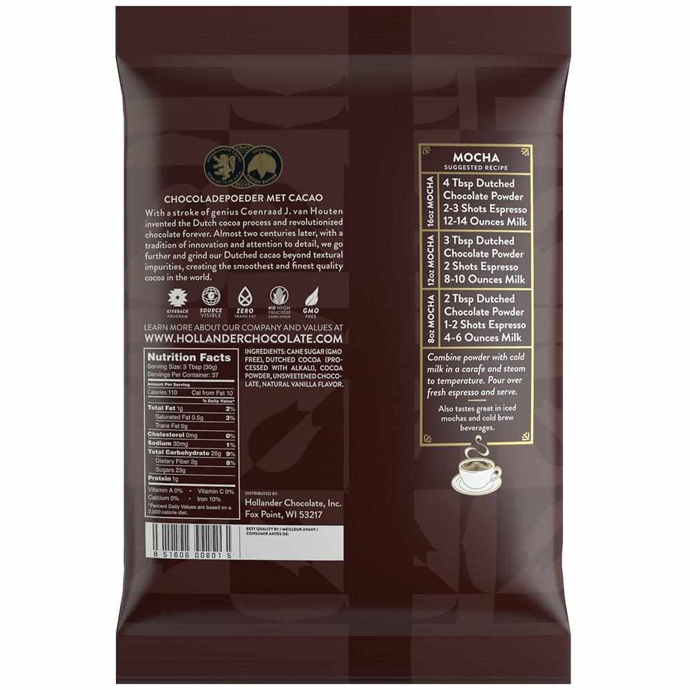 Hollander Sweet Ground Dutched Cocoa & Chocolate Powder (2.5 lbs)-Powdered Base-Hollander-Restaurant Supply Drop