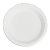 Karat Earth 9'' Compostable Bagasse Round Plates - 500 ct-Bowls & Plates-Karat-Restaurant Supply Drop