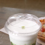 Karat Half Moon Sipper lids for 12-24oz PET Plastic cup - 98mm - Strawless Lids-Cups & Lids-karat-Restaurant Supply Drop