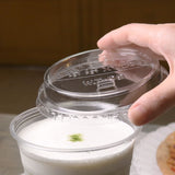 Karat Half Moon Sipper lids for 12-24oz PET Plastic cup - 98mm - Strawless Lids-Cups & Lids-karat-Restaurant Supply Drop