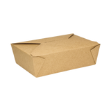 Kraft Microwavable Folded Paper #3 Take-Out Container - Karat Large Fold-To-Go Box - 76oz - 7.8" X 5.5" X 2.4" - 200 Count-To-Go Packaging-Karat-Restaurant Supply Drop