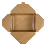 Kraft Microwavable Folded Paper #4 Take-Out Container - Karat Extra Large Fold-To-Go Box - 110oz - 7.8" X 5.5" X 3.5" - 160 Count-To-Go Packaging-Karat-Restaurant Supply Drop