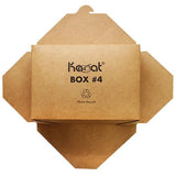 Kraft Microwavable Folded Paper #4 Take-Out Container - Karat Extra Large Fold-To-Go Box - 110oz - 7.8" X 5.5" X 3.5" - 160 Count-To-Go Packaging-Karat-Restaurant Supply Drop