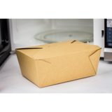 Kraft Microwavable Folded Paper #4 Take-Out Container - Karat Extra Large Fold-To-Go Box - 110oz - 7.8" X 5.5" X 3.5" - 160 Count-To-Go Packaging-Karat-Restaurant Supply Drop