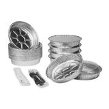 Large Aluminum Foil Containers - 9" Round - Karat - 500 Count-To-Go Packaging-Karat-Restaurant Supply Drop