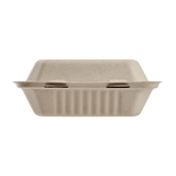 Large Biodegradable Takeout Boxes - Karat Earth 8''x8'' Compostable Bagasse Hinged Containers-To-Go Packaging-Karat-Restaurant Supply Drop