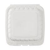 Large White Takeout Boxes - 8"x8" Mineral Filled Hinged Food Containers- Karat Earth 200 ct-To-Go Packaging-Karat-Restaurant Supply Drop