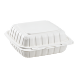 Large White Takeout Boxes - 8"x8" Mineral Filled Hinged Food Containers- Karat Earth 200 ct-To-Go Packaging-Karat-Restaurant Supply Drop