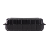 Medium Black Take Out Containers - 9"x6" Mineral Filled Hinged Carry Out Boxes - Karat Earth - Black - 250 ct-To-Go Packaging-Karat-Restaurant Supply Drop