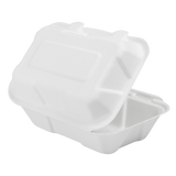 Medium Compostable Food Containers - Karat Earth 9''x6'' Bagasse Hinged Containers - 200 ct-To-Go Packaging-Karat-Restaurant Supply Drop