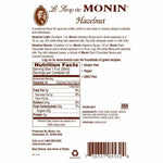 Monin Hazelnut Syrup Bottle - 750ml-Syrups-monin-Restaurant Supply Drop