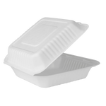 PFAS Free Compostable 9''x9'' Bagasse Food Containers - Karat Earth - 200 ct-To-Go Packaging-Karat-Restaurant Supply Drop