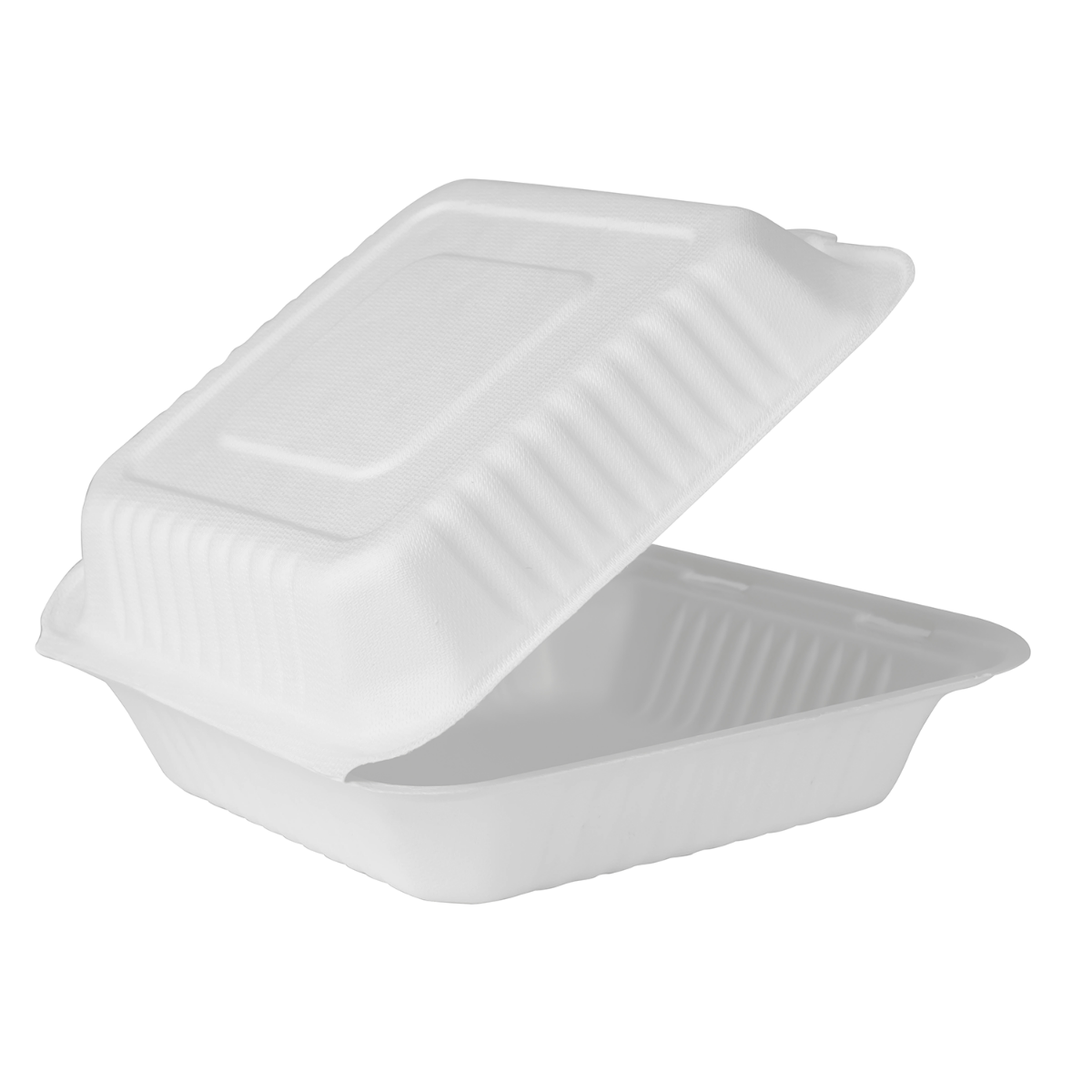 PFAS Free Compostable 9''x9'' Bagasse Food Containers - Karat Earth - 200 ct-To-Go Packaging-Karat-Restaurant Supply Drop