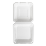 PFAS Free Compostable 9''x9'' Bagasse Food Containers - Karat Earth - 200 ct-To-Go Packaging-Karat-Restaurant Supply Drop