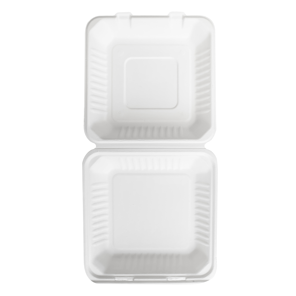 PFAS Free Compostable 9''x9'' Bagasse Food Containers - Karat Earth - 200 ct-To-Go Packaging-Karat-Restaurant Supply Drop