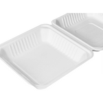 PFAS Free Compostable 9''x9'' Bagasse Food Containers - Karat Earth - 200 ct-To-Go Packaging-Karat-Restaurant Supply Drop