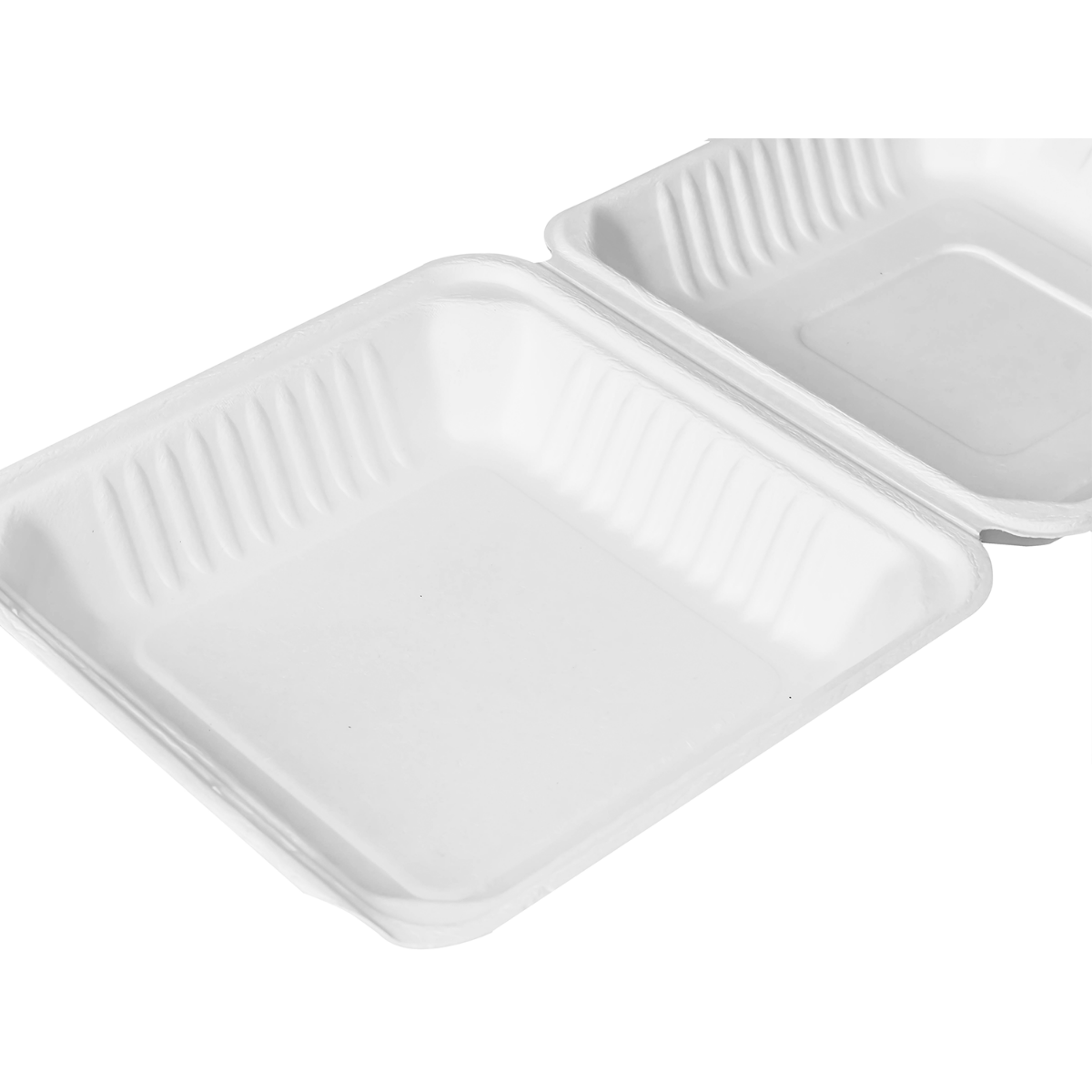 PFAS Free Compostable 9''x9'' Bagasse Food Containers - Karat Earth - 200 ct-To-Go Packaging-Karat-Restaurant Supply Drop