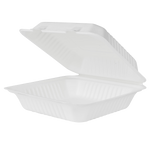 PFAS Free Compostable 9''x9'' Bagasse Food Containers - Karat Earth - 200 ct-To-Go Packaging-Karat-Restaurant Supply Drop