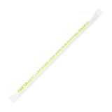 PLA Straws - Karat Earth 7.75" Jumbo PLA Clear Wrapped Straws 2,000-Karat