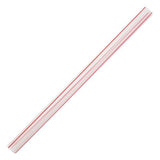 Plastic Straws 7.5'' Bubble Tea Straws (10mm) Flat Ends - Mixed Striped Colors - 4,500 count-Straws & Stirrers-Karat-Restaurant Supply Drop