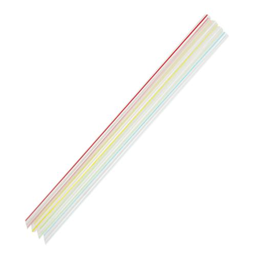 Plastic Straws 9'' Jumbo Straws (5mm) - Mixed Striped Colors - 8,000 count-Straws & Stirrers-Karat-Restaurant Supply Drop