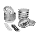 Small Aluminum Foil Containers - 7" Round - 500 ct. Karat-To-Go Packaging-Karat-Restaurant Supply Drop