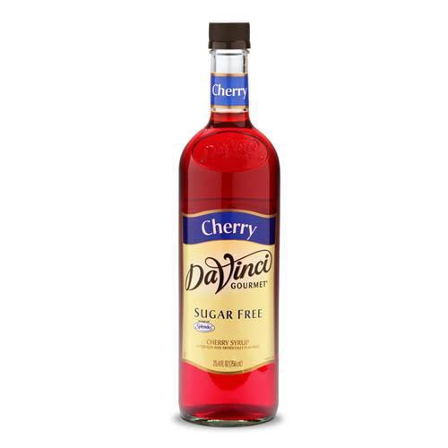 Sugar Free Cherry DaVinci Syrup Bottle - 750mL-Syrups-DaVinci Gourmet-Restaurant Supply Drop