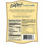 Sugar Free French Vanilla DaVinci Syrup Bottle - 750mL-Syrups-DaVinci Gourmet-Restaurant Supply Drop