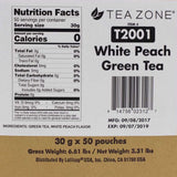 Tea Zone White Peach Green Tea - 50 Bags-Tea Leaves-Tea Zone-Restaurant Supply Drop